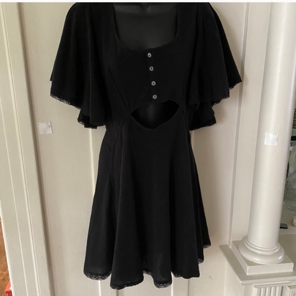 Free People Open Tummy Black Dress